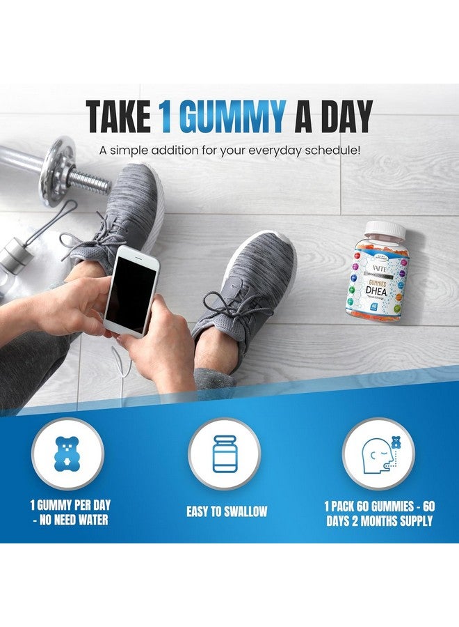 VAITE جومي د.هـ.أ 50 ملغ للرجال والنساء - توازن الهرمونات، دعم الطاقة والمزاج - معزز لجهاز المناعة - نباتي، خالي من الغلوتين، غير معدل وراثيًا - مكمل لمرحلة ما قبل انقطاع الطمث وانقطاع الطمث 60 مضغ - Image 4