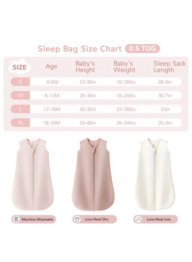 كيس نوم للأطفال من جيلي موني، بطانية قابلة للارتداء مصنوعة من القطن بنسبة 100%، 0.5 توغ، كيس نوم خفيف الوزن وناعم للأطفال الصغار، عبوة من 3 أكياس نوم بسحاب ثنائي الاتجاه لحديثي الولادة - Image 5