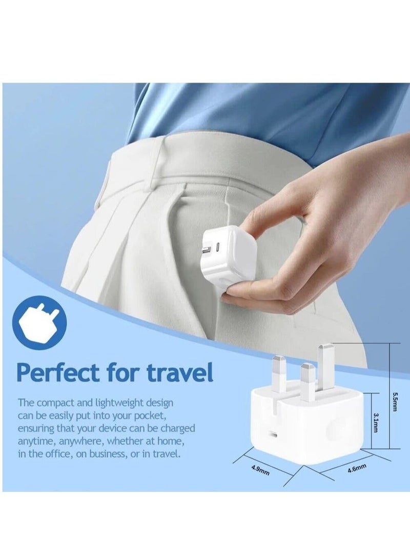 MUNTAQI iPhone 15,15 Pro,15 Pro Max iPhone Plug and 2M Cable, 20W C-C Fast Charger Plug - Image 3