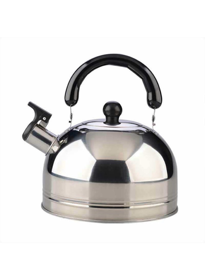Wild Teapot Cap Explosion-proof Travel Household Stainless Steel Flat Bottom Sound Kettle Induction Cooker Gas Stove Free Shipping-Color:Thickened Stainless Steel Natural Color 2 Liters-Capacity:Default  - Image 1