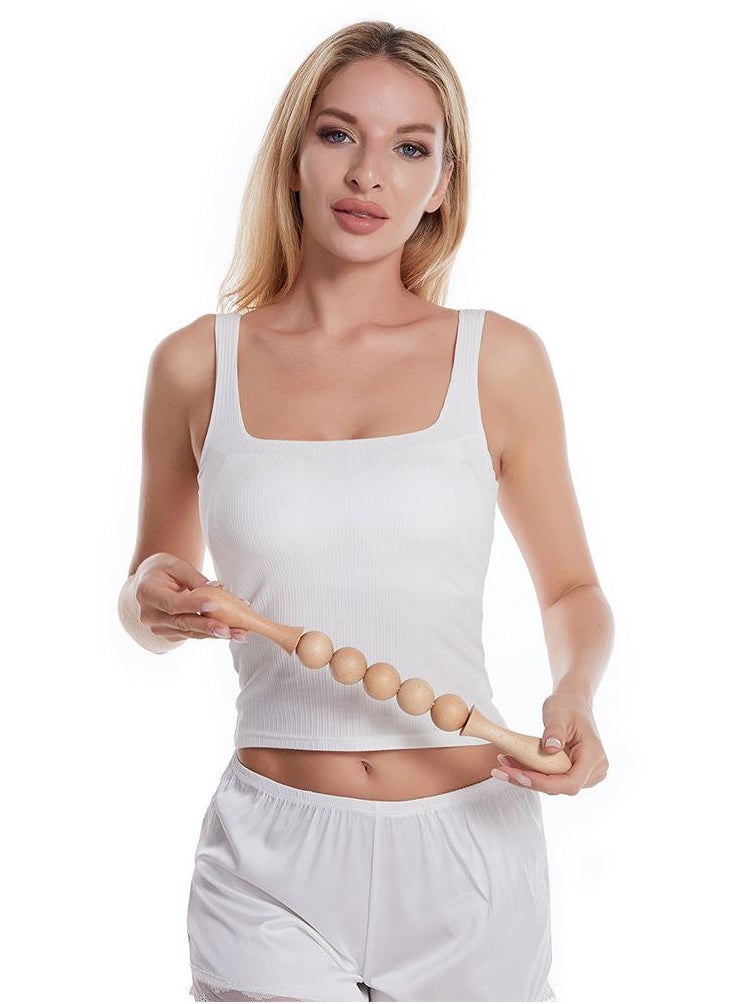 Wooden Body Massager with Five Rollers