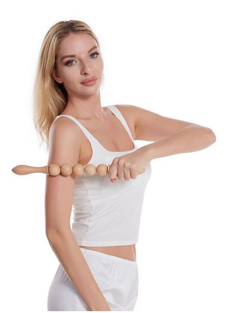 Wooden Body Massager with Five Rollers