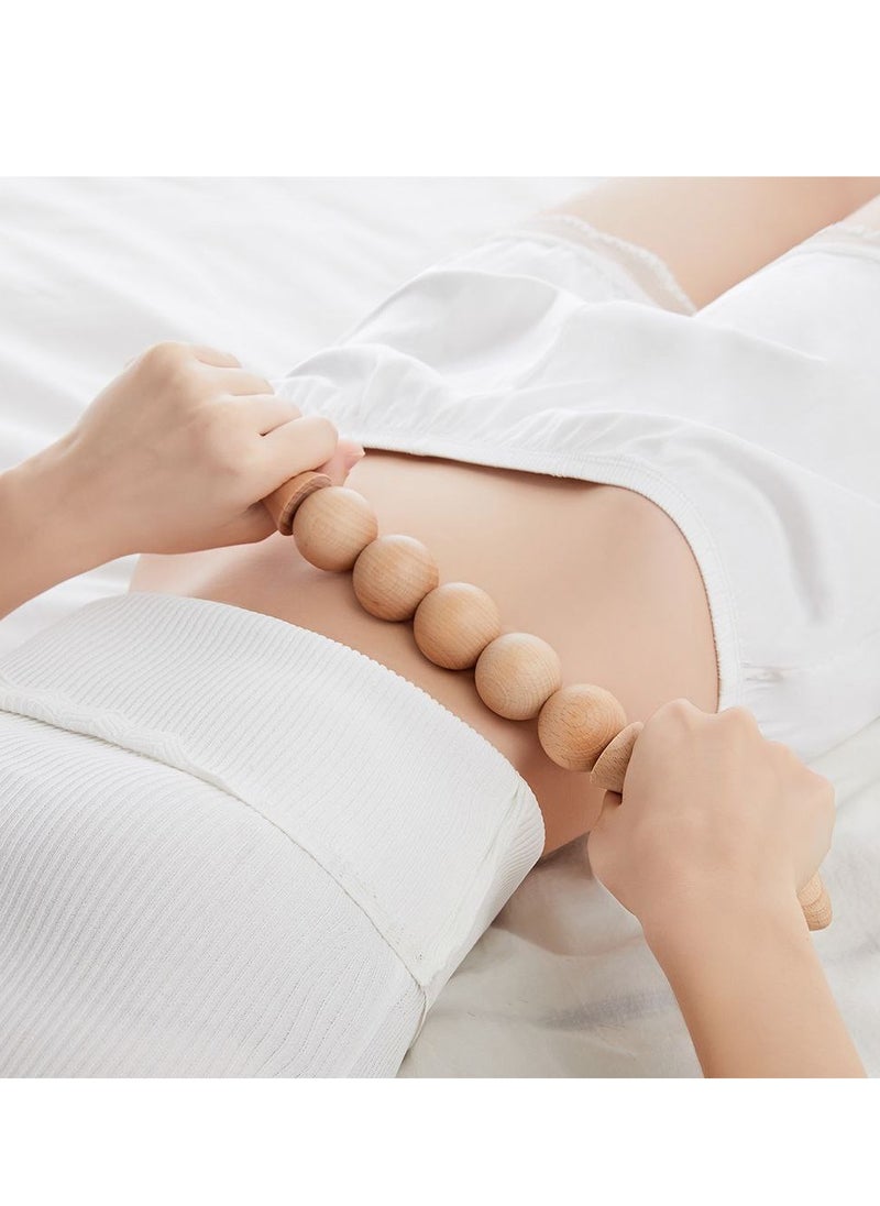 Wooden Body Massager with Five Rollers