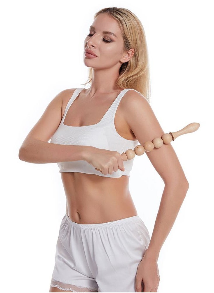 Wooden Body Massager with Five Rollers