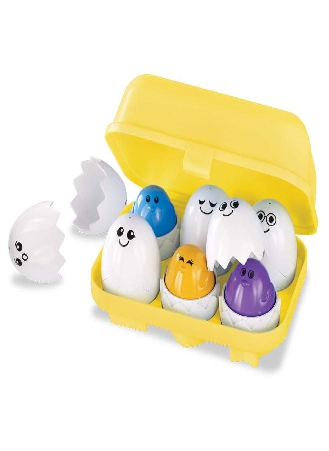 Kidoozie - Kidoozie Peek N Peep Eggs, Mentally Stimulating, Employs Tactile Engagement, Sorting/Stacking Toy, for Toddlers Ages 12 Months and Older,Multi,Peek-a-Boo Egg Carton, (6) Chicks, and (6) Eggshells - Image 1