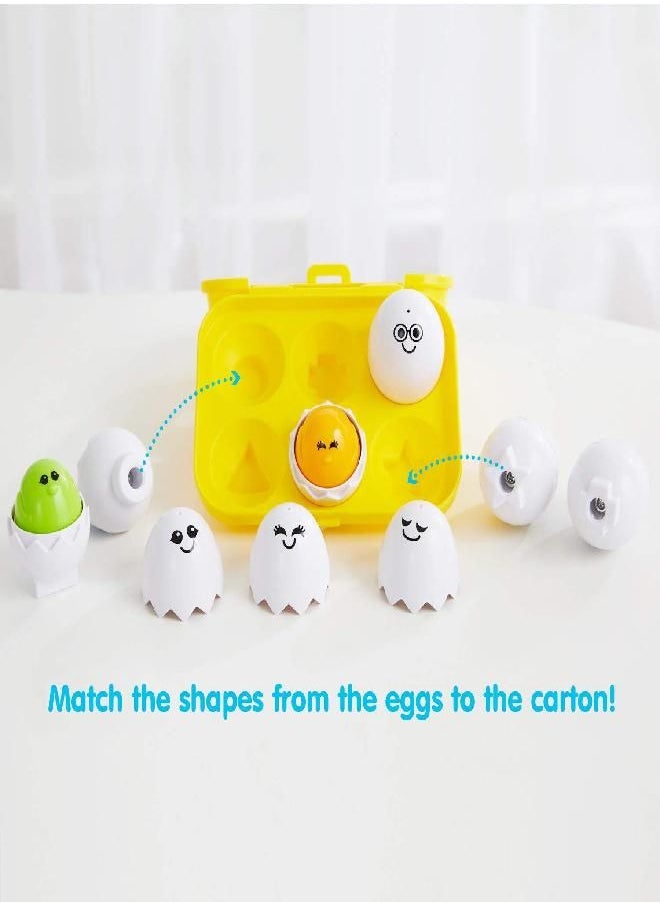Kidoozie - Kidoozie Peek N Peep Eggs, Mentally Stimulating, Employs Tactile Engagement, Sorting/Stacking Toy, for Toddlers Ages 12 Months and Older,Multi,Peek-a-Boo Egg Carton, (6) Chicks, and (6) Eggshells - Image 1