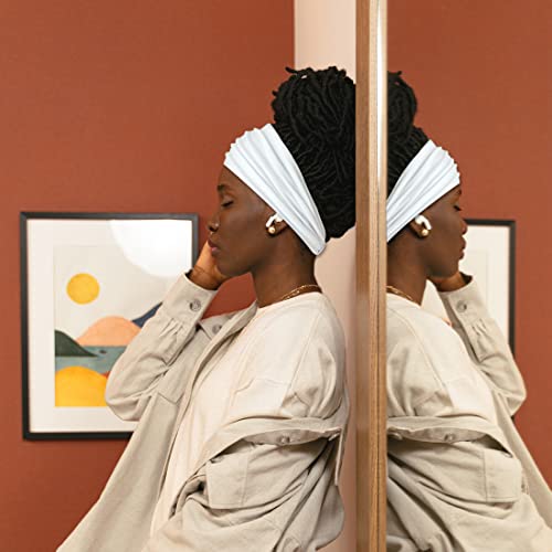 YONUF Wide Boho Headbands for Women Fashion Knotted Headband Yoga Workout Hair Accessories African Head Wrap 4 Pack - Image 4