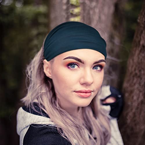 YONUF Wide Boho Headbands for Women Fashion Knotted Headband Yoga Workout Hair Accessories African Head Wrap 4 Pack - Image 5