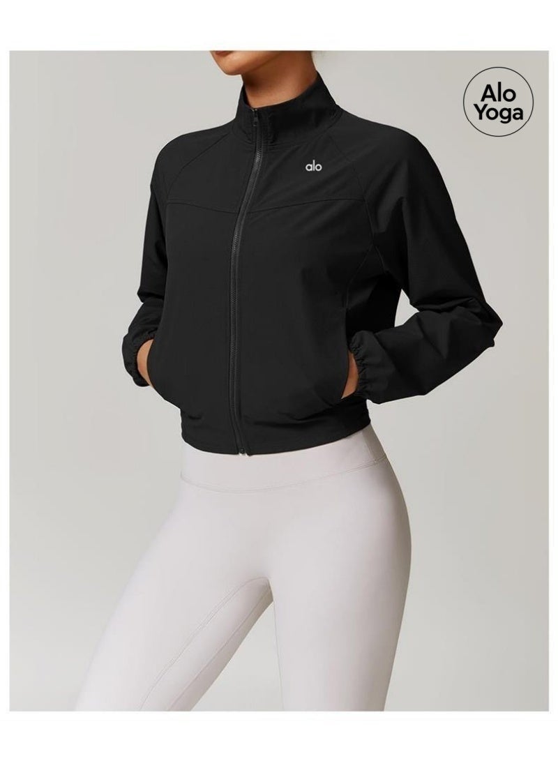 Alo Yoga Women's Sports Jacket Breathable Lightweight Coat for Yoga Fitness Running Outdoor Training - Image 2