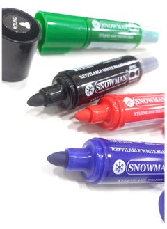 4 whiteboard pen with rounded tip + spare parts(Different colors: blue, black, red and green) - pzsku/ZBA47AA7B3D6C97B0A949Z/45/_/1707038021/8044c9e8-7808-4062-b6a1-156ee713d348