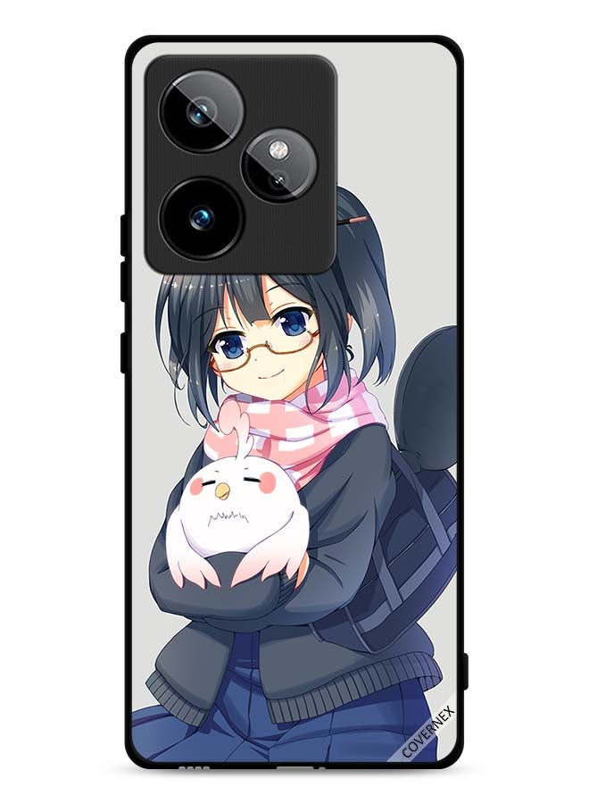 Covernex Realme GT 7 5G Protective Case Cover Girl Holding Pet Art