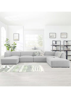 A to Z Furniture Eliza Fabric Sectional Sofa in Ivory Color Sectional Sofa Set 