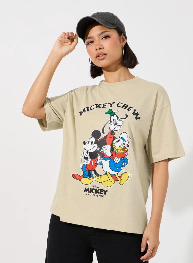 Styli Mickey & Friends Graphic Short Sleeve Oversized T-Shirt