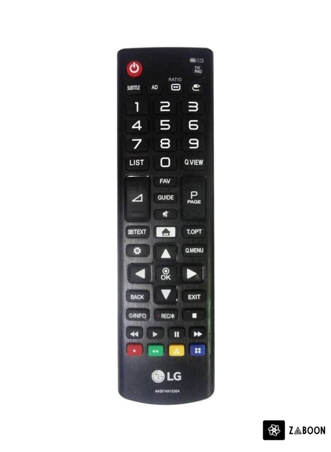 Zaboon Remote Control For LG TV Screen Black