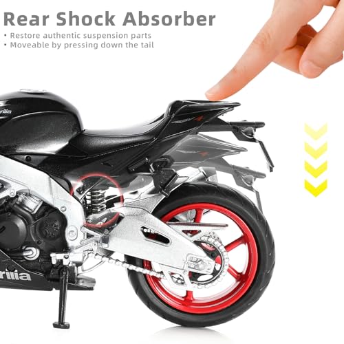 Risopen 1:12 Motorcycle Model Toy for Aprilia RSV4 RR1000 Metal Die-cast with Plastic Motorcycle Model Mini Moto Gift for Adult - Image 5