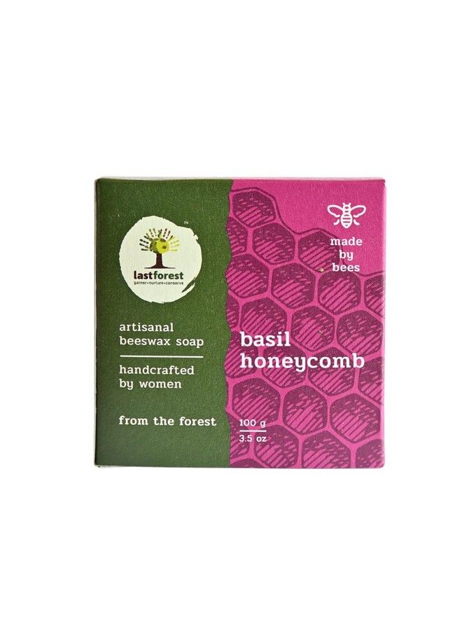 Last Forest Artisanal Handcrafted Handmade Natural Honeycomb Beeswax Soap Basil 100G 100% Natural Ingredients Moisturizing Natural Beeswax Bathing Soap For Men And Women - Image 2