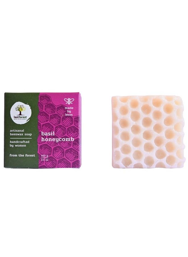 Last Forest Artisanal Handcrafted Handmade Natural Honeycomb Beeswax Soap Basil 100G 100% Natural Ingredients Moisturizing Natural Beeswax Bathing Soap For Men And Women - Image 4