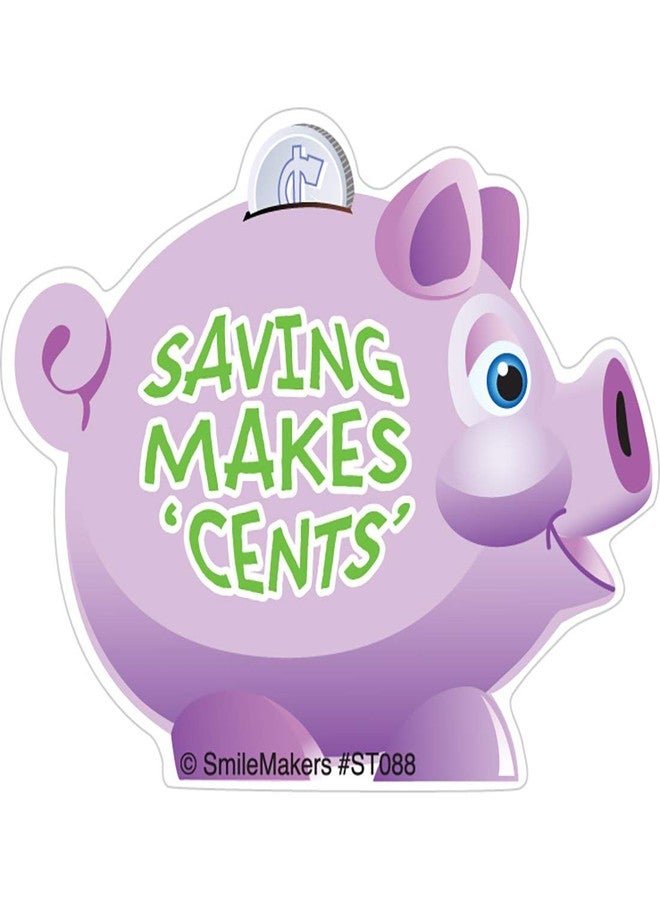 SmileMakers Shaped Piggy Bank Stickers - 100 Per Pack - Image 2