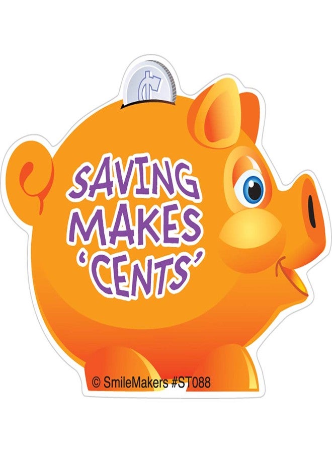 SmileMakers Shaped Piggy Bank Stickers - 100 Per Pack - Image 3