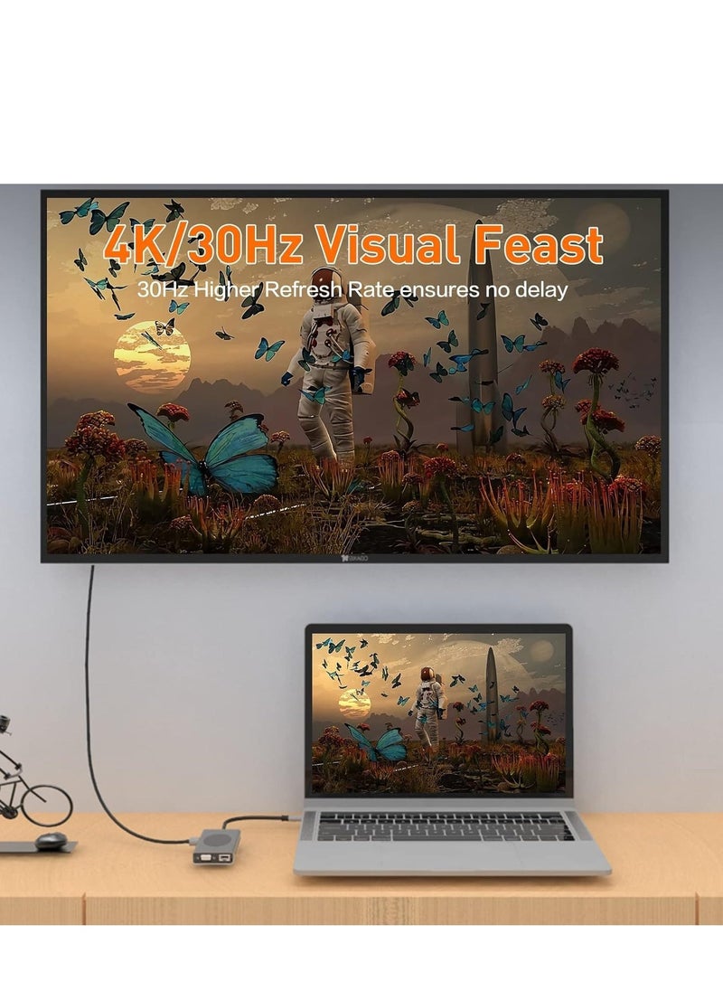 JAJEEK 13-in-1 USB C Docking Station with Wireless Charging, 4K HDMI, VGA, USB 3.0, USB C, Ethernet, SD/TF Card Reader – Ultimate Adapter for MacBook Pro, MacBook Air & Type-C Devices – Expand Your Connectivity - Image 5