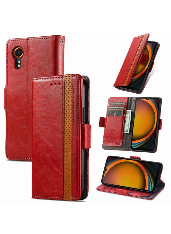 S-TOP Case For Samsung Galaxy Xcover 7 CaseNeo Splicing Dual Magnetic Buckle Leather Phone Case - Image 1