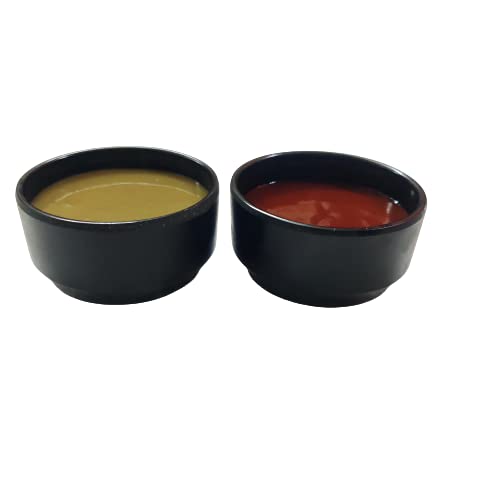 Home Decorise Melamine Matt Black Dinner Set for Kitchen, Dinnerware Sets for Dining Table, Serving Bowls and Tray (Zigzag Design, for 2 Person, Pack of 12 pcs) - Image 4