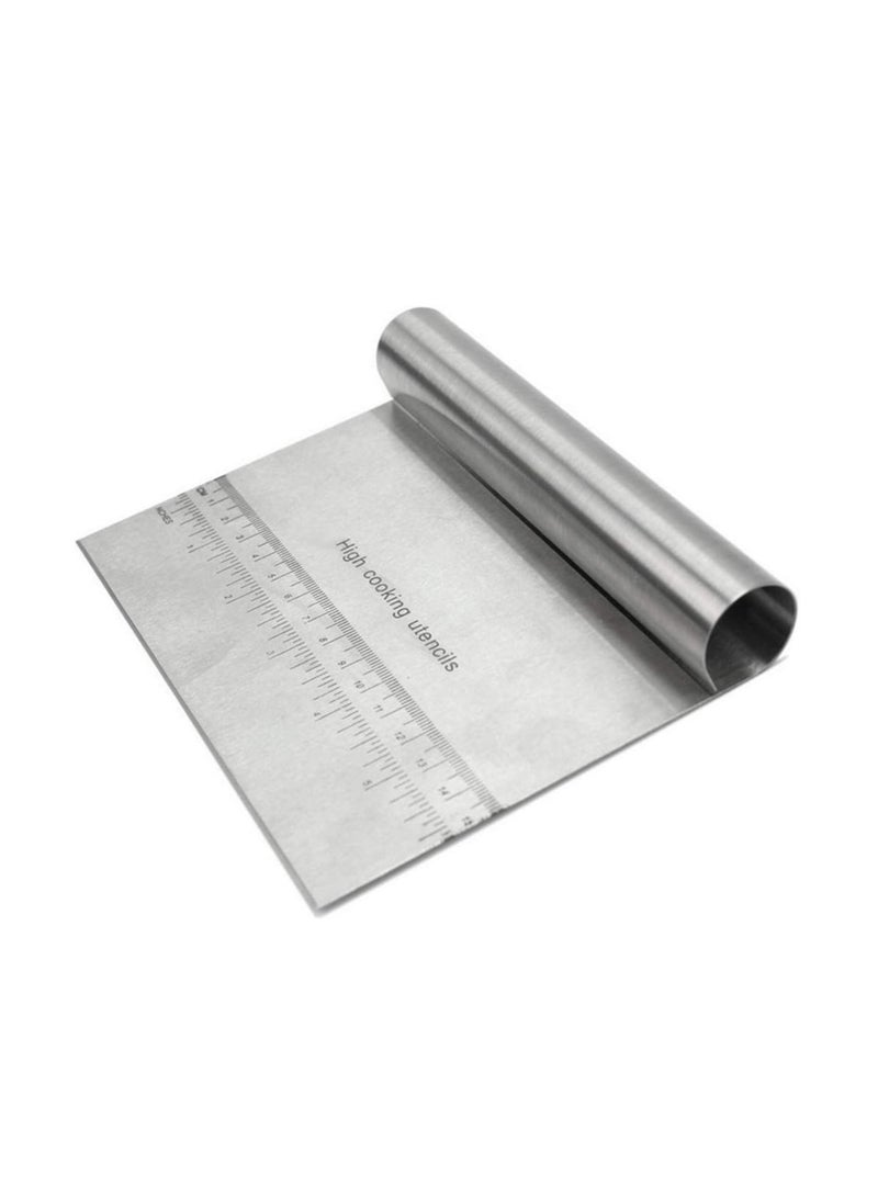 Dough Pastry Cutter Chopper Stainless Bread Separator Scale Knife Pastry Sc Silver - Image 2