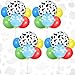 Charnoel Birthday Party Decorations Table Centerpiece Balloon Stand Kit with Cow Print Foil and Latex Balloon for Baby Shower Farm Animals Wedding Supplies 4 SetsBlue Red Yellow Green - Image 2
