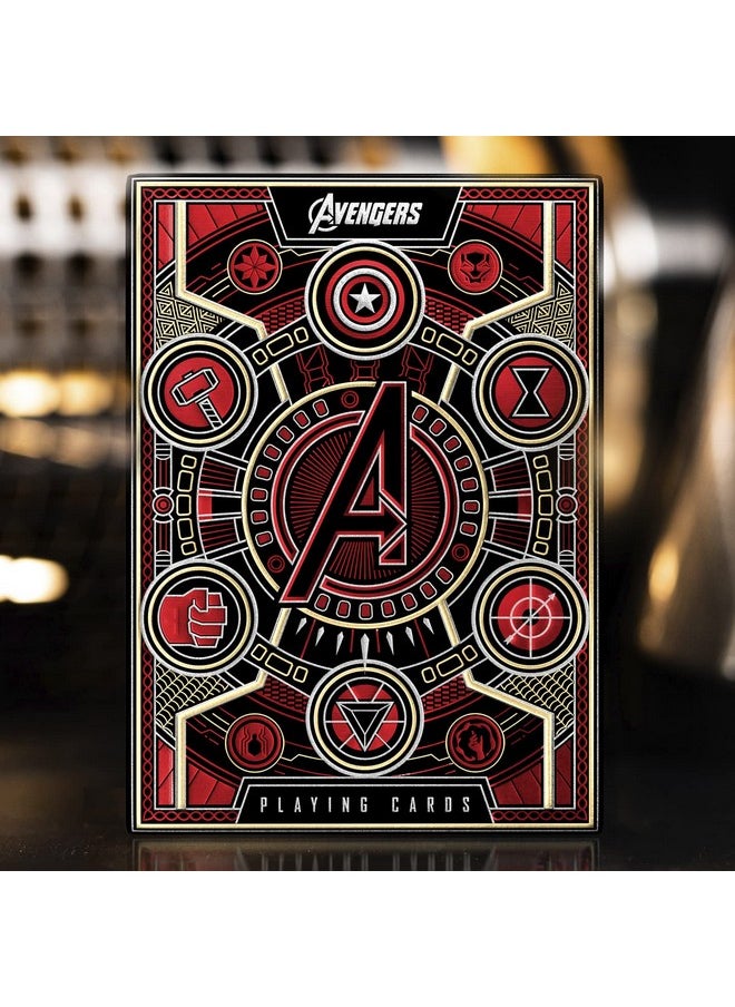 Theory11 theory11 Avengers Red Edition Premium Playing Cards - Marvel Studios' The Infinity Saga Deck  - Image 2