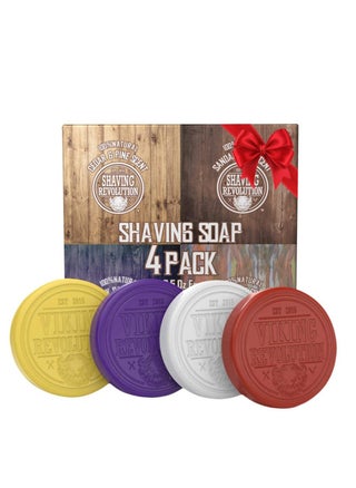 Viking Revolution Shaving Soap for Men - Shave Soap for Use with Shaving Brush and Bowl for Smoothest Wet Shave, Shaving Soap Puck - 4 Pack Variety, Each Pack 2.5oz - pzsku/ZBA4826880CCEEA1BE08DZ/45/_/1735038105/4de9c5f3-e76c-4e0f-a654-b01fc7e320c6