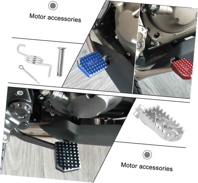 Ciieeo 2pcs Stainless Steel Motor Foot Pegs for Dirt Bike Off-road Motorcycle Pedal Footrest Accessories Rear Footstep Replacement - Image 3