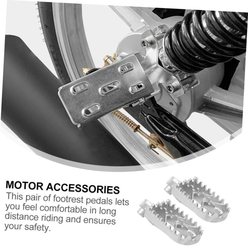 Ciieeo 2pcs Stainless Steel Motor Foot Pegs for Dirt Bike Off-road Motorcycle Pedal Footrest Accessories Rear Footstep Replacement - Image 5
