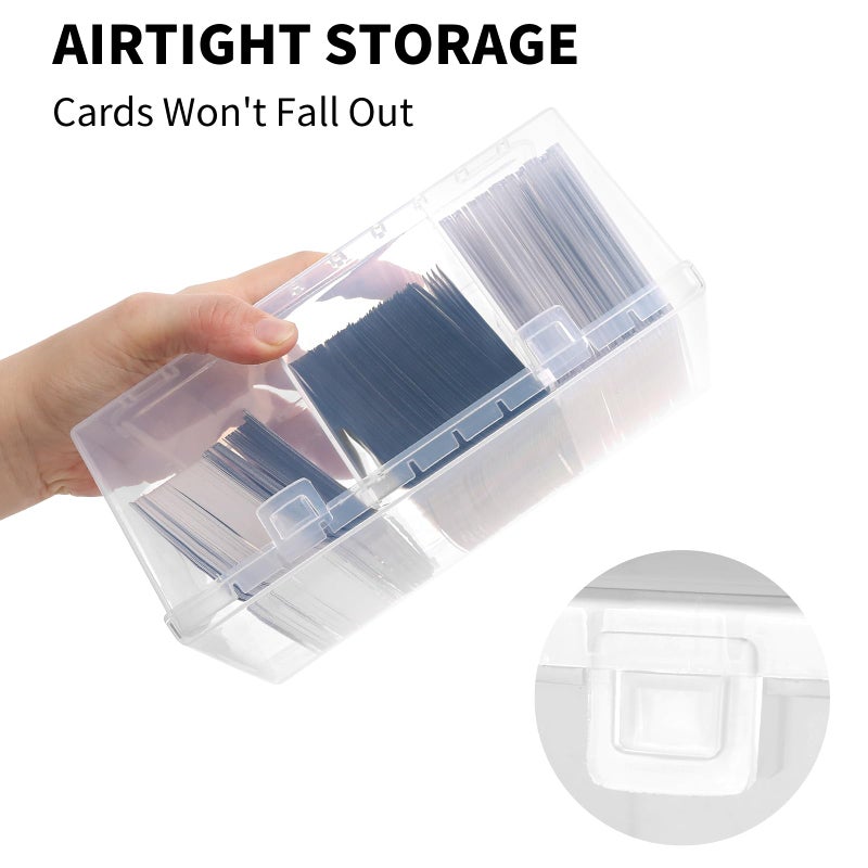 CDBXPRG Toploader Storage Box for 100 + 3" x 4" 35pt Rigid Card,Trading Card Storage Box with Dividers for 500+ Baseball Card Case,Playing Card Case for MTG, Sport Cards,Game Cards 1 PACK - Image 3