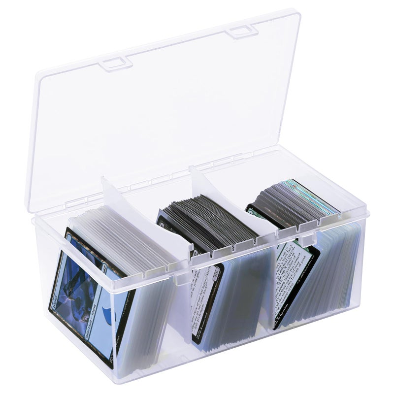 CDBXPRG Toploader Storage Box for 100 + 3" x 4" 35pt Rigid Card,Trading Card Storage Box with Dividers for 500+ Baseball Card Case,Playing Card Case for MTG, Sport Cards,Game Cards 1 PACK - Image 1