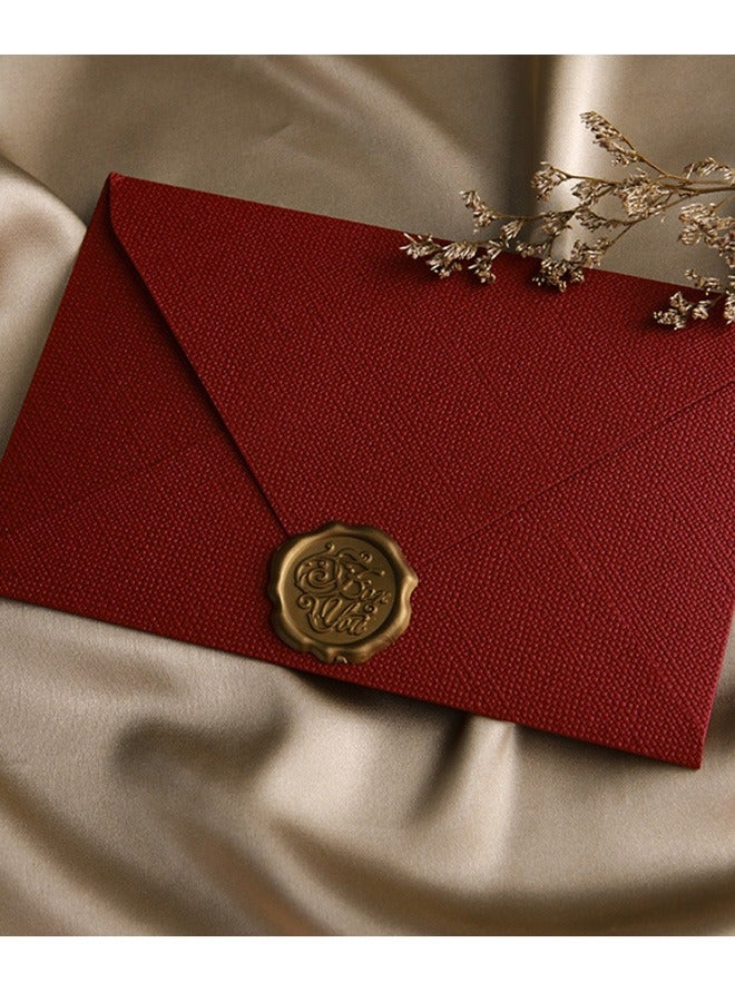 Writing Paper and Envelopes Set with Wax Seal Samp, 6 Vintage Textured White Envelopes 20 Krafts and 6 Wax Sealing Stickers for Writing Letter - Image 2