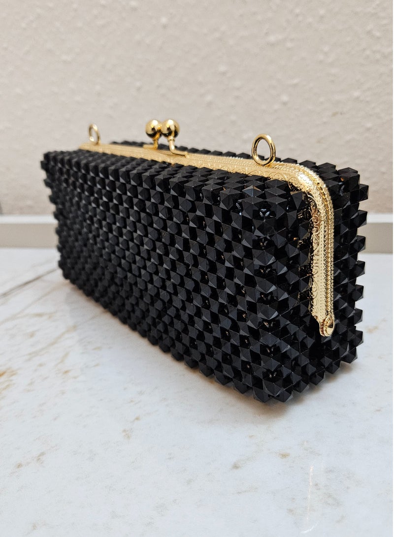 Handmade Super elegant crystal beaded hand/ shoulder/ crossbody bag for women - Image 4