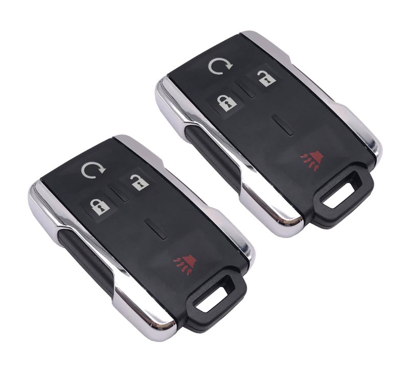 2PCS Key Fob Keyless Entry Remote Shell Case Fits for Chevy Chevrolet Silverado ColoradoGMC Sierra Canyon 2014 2015 2016 2017 M3N32337100 Smart Car Key Button Pad Outer Cover Silver