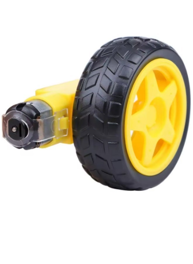 2 TT Motors 3V–6V + 65mm Wheels (2PCS), Smart Car Robot Compatible for Arduino - Image 2