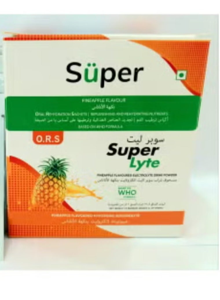 Super سوبر لايت ORS بنكهة الأناناس 21.8 جرام × 10 أكياس