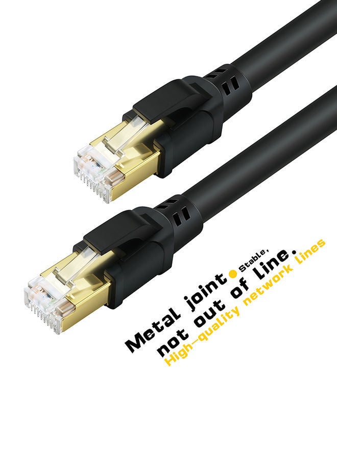 NIBEMINENT CAT8 Fast Transmission Stability Laptop Network Cable Black - Image 3