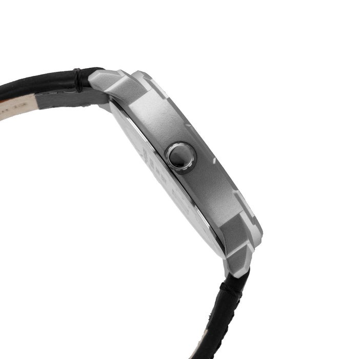 ELIZ ES8924G1ANN SS Caseback & Leather Strap Day-Date Men's Watch - Image 3