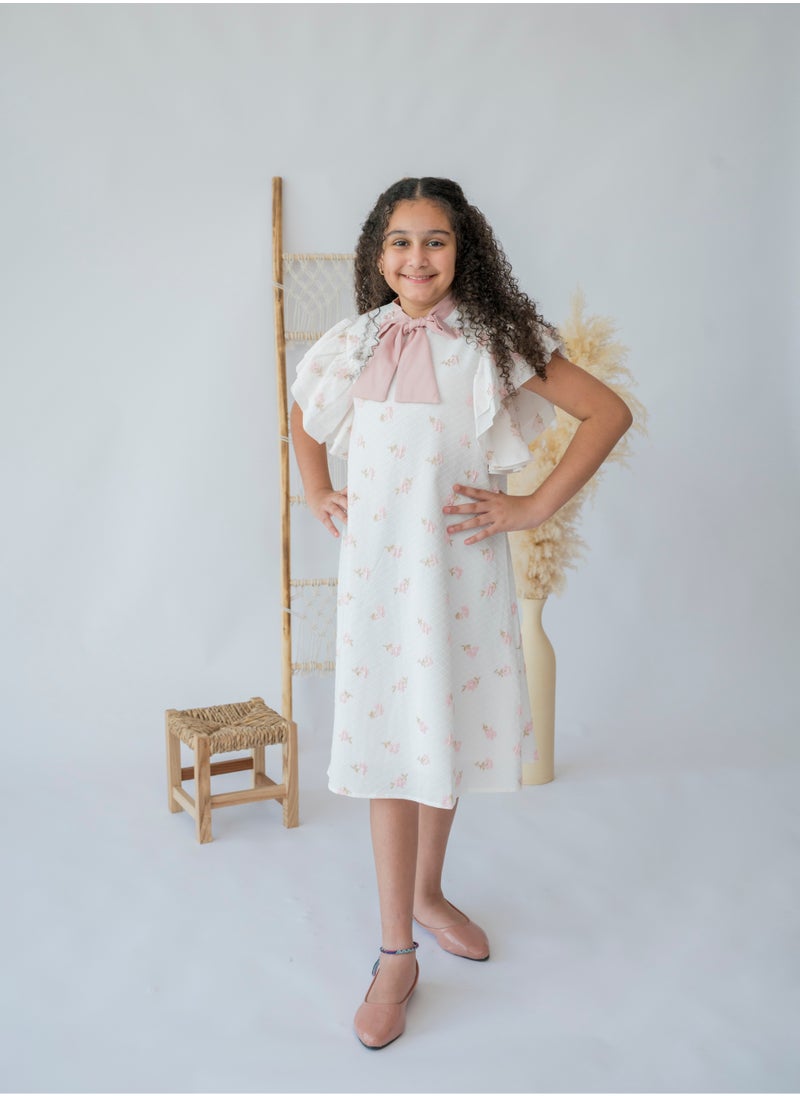 لالينا فستان زهري ناعم  - Image 2