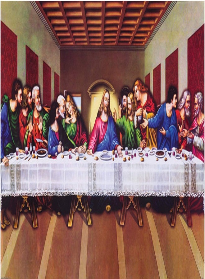 Masstone Jesus Paintings for Living Room | Christian Wall Paintings (24x36 Inch) | Wall Painting for Bedroom, Office, Hotels, Wall Decor | Jesus Painting for Wall Decoration | Christian Painting - Image 1