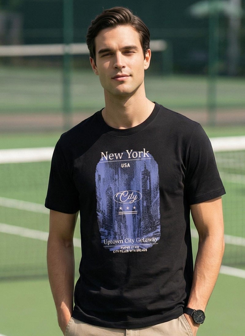 نوبيرو Nobero Regular Fit Printed T-shirt for Men - Image 5