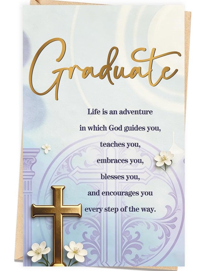 Londue Christian Graduation Card, Religious Graduation Gift for Her Him Family, Inspirational Faith-Based Blessings for High School, College & University Graduates - Image 1