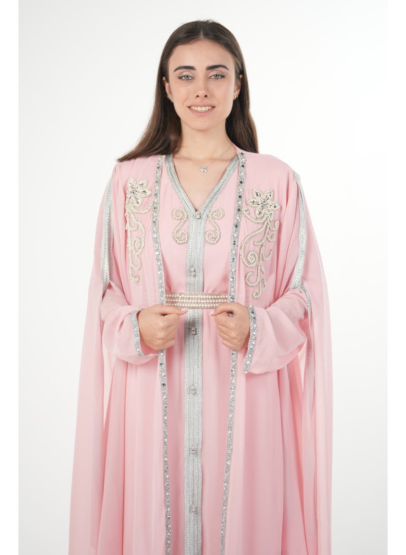 البنت الشرقية قفطان مغربي مطرز جلابية نسائية - Image 2