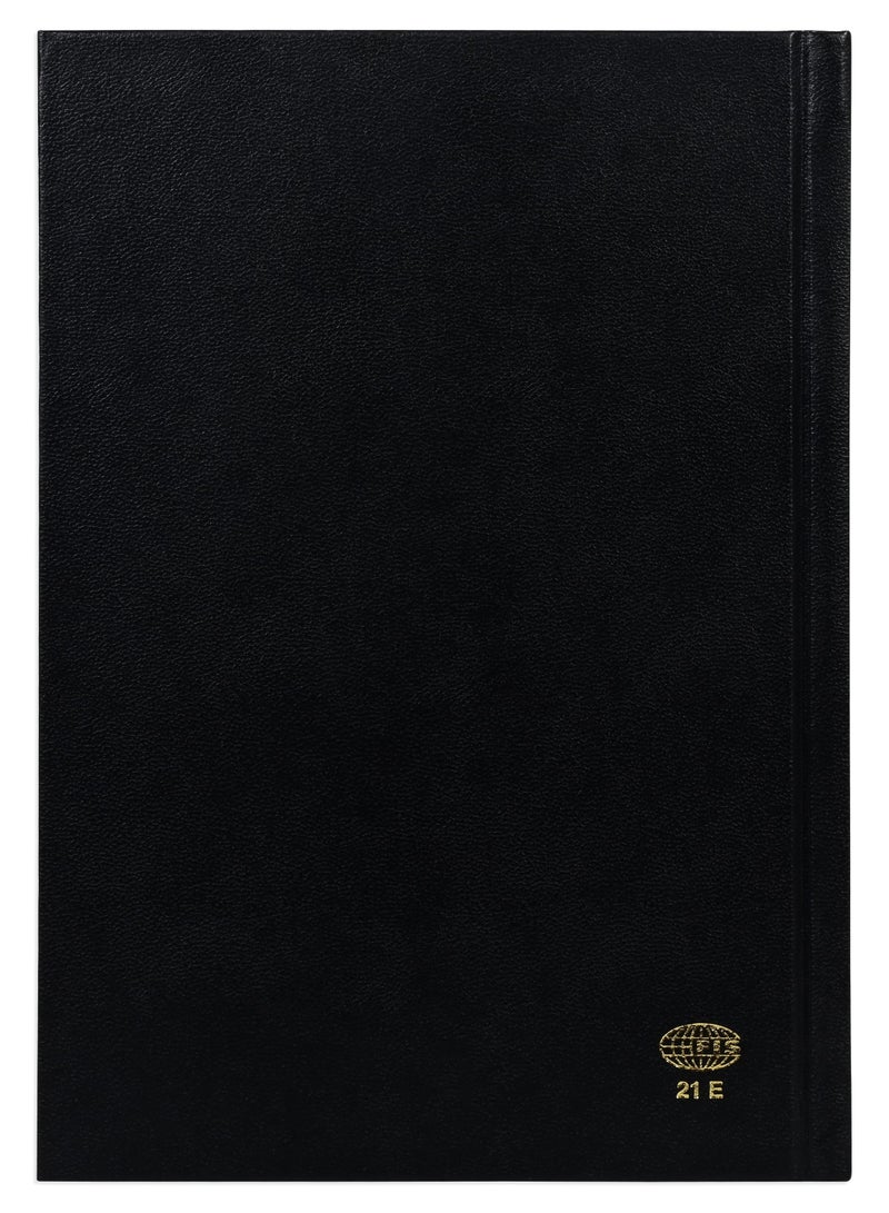 FIS Fis 2025 A5 Diary,Vinyl, English  Hard Cover Black -FSDI21E25BK  - Image 5