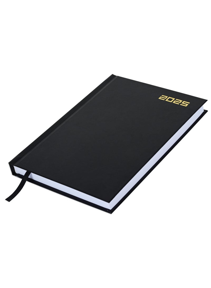 FIS Fis 2025 A5 Diary,Vinyl, English  Hard Cover Black -FSDI21E25BK  - Image 4