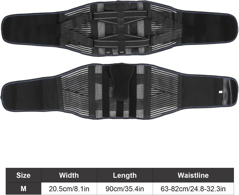 كلاراكو حزام دعم الظهر، قابل للتهوية، قابل للتعديل، أحزمة دعم أسفل الظهر القطنية مع وسادة قابلة للإزالة للرجال والنساء (مقاس متوسط) - Image 2