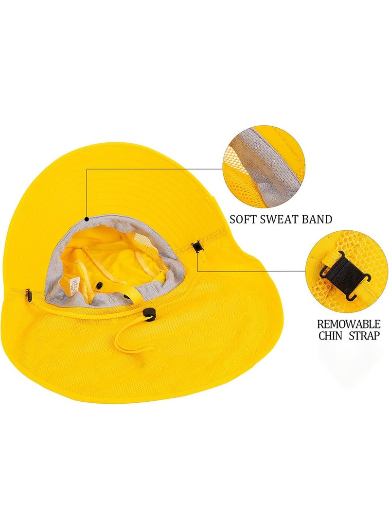 Generic Kids Sun Hat UPF 50+ Boy Girl Protection Hat Wide Brim Beach Hats with Mesh and Adjustable Chin Strap  - Image 2